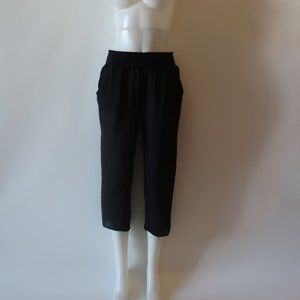 SHOW ME YOUR MUMU BLACK FLOWY CROP PANTS SZ S